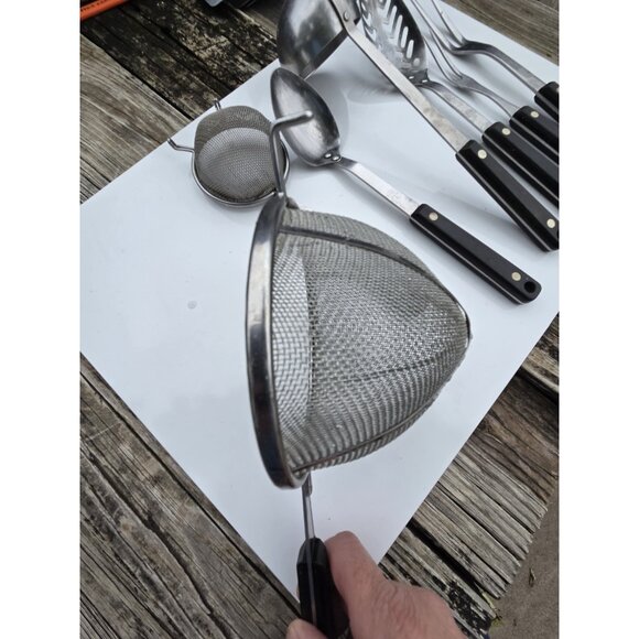 Vintage Set 7 Ekco Stainless Vanadium Flint Arrow Kitchen Utensil USA - Picture 6 of 11